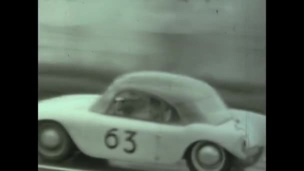 Teramo Itália Maio 1956 Mille Miglia Corrida Carro Histórico Itália — Vídeo de Stock