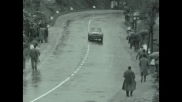 Teramo Italien Mai 1956 Mille Miglia Historisches Autorennen Italien Den — Stockvideo