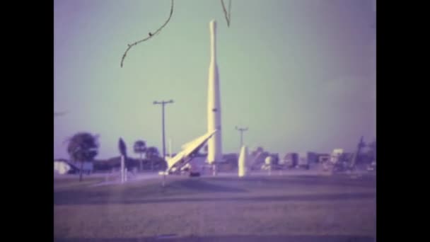 Florida Verenigde Staten Mei 1974 Kennedy Ruimtevaartcentrum Jaren — Stockvideo