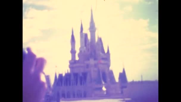 Florida Abd 1974 Lerde Disneyland Orlando Sahnesi — Stok video
