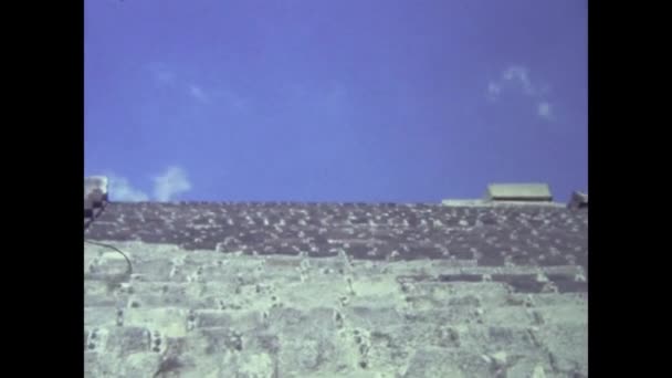 Mexico City Mexico May 1974 Teotihuacan Archeological Site View 70S — Stock Video