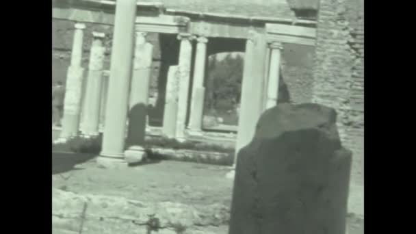 Roma Italia Mayo 1960 Gente Visita Ruinas Roma Los Años — Vídeo de stock