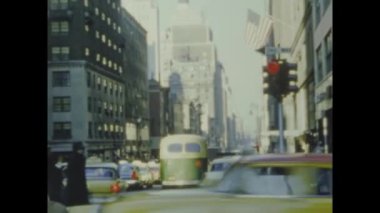New York, ABD 1952: 50 'li yıllarda New York sokak manzarası