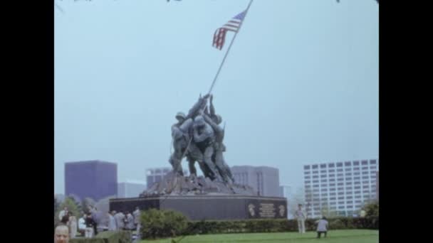 Washington Estados Unidos Março 1972 Marine Corps War Memorial 70S — Vídeo de Stock