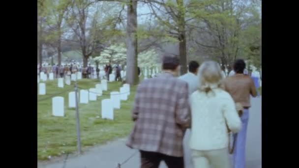Washington Stany Zjednoczone Marzec 1972 Cmentarz Arlington Latach Tych — Wideo stockowe