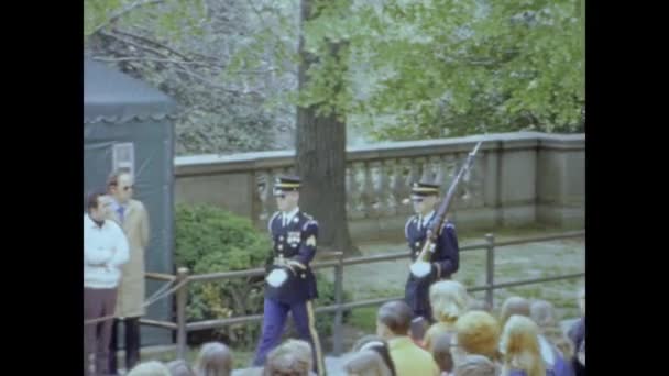 Washington Stati Uniti Marzo 1972 Cimitero Arlington Negli Anni — Video Stock