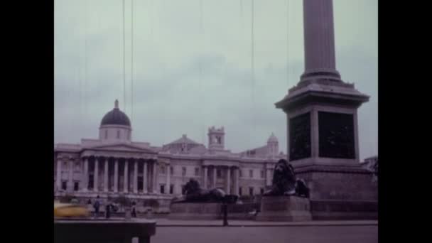 Londra Birleşik Krallık 1973 Lerde Londra Şehir Trafik Sahnesi — Stok video