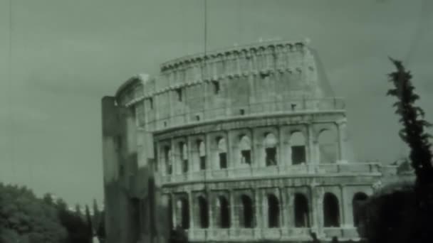 Roma Talya 1964 Kolezyum Roma Görüşü Larda — Stok video