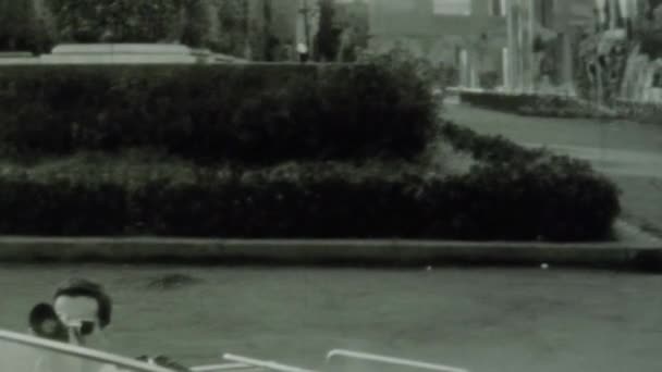 Ρώμη Ιταλία Μάιος 1964 Ταξίδι Μετατρέψιμο Αυτοκίνητο Στη Δεκαετία Του — Αρχείο Βίντεο