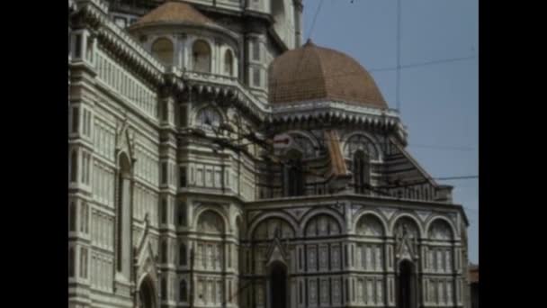 Floransa Talya 1964 Florence Duomo Kare Manzaralı Lar — Stok video