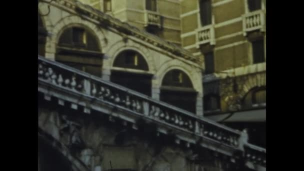Venedik Talya Haziran 1964 Venedik Manzarası Larda — Stok video