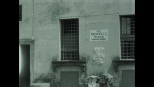 1964年5月イタリア オルヴィエート 60年代のイタリアの村の路地 — ストック動画