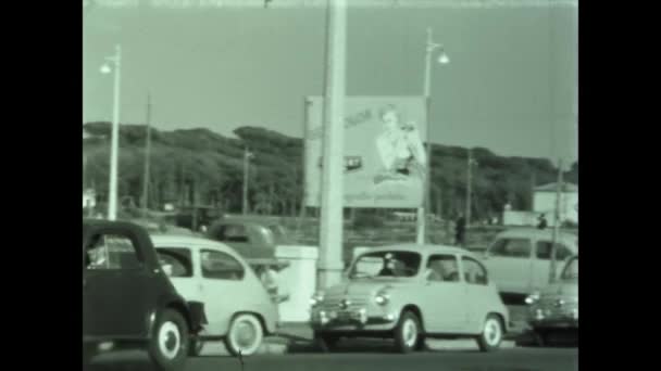 Roma Itália Maio 1964 Cena Trânsito Itália Década — Vídeo de Stock