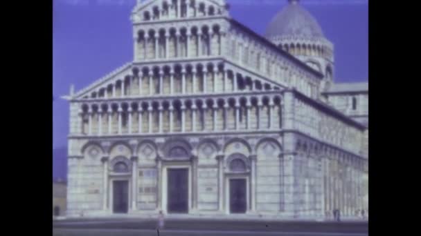 1960年 昭和35年 5月イタリア ピサの塔景60年代 — ストック動画