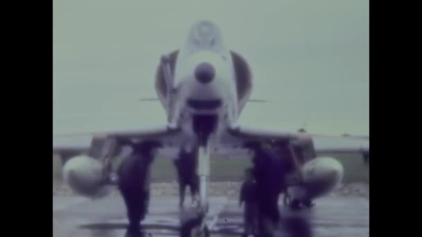Aviano Włochy Może 1962 Samolot Bazy Lotniczej Latach Tych — Wideo stockowe
