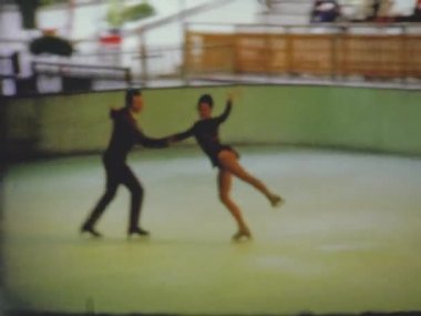 Roma, İtalya 1964: 60 'larda artistik buz pateni yarışması