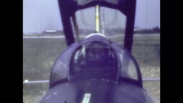 Aviano Italië Mei 1962 Piloot Van Luchtmacht Stapt Jaar Het — Stockvideo
