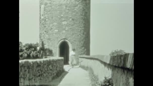 Roma Italia Maggio 1964 Torre Del Castello Negli Anni — Video Stock
