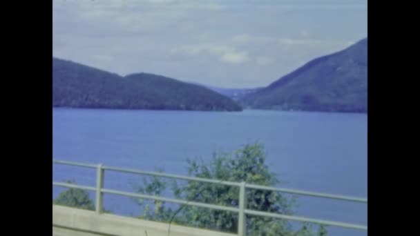 Roma Itália Maio 1964 Paddle Steamer Lago Anos — Vídeo de Stock