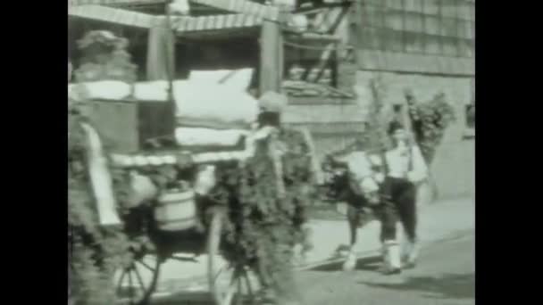 Lugano Suíço Maio 1964 Carnaval Aldeia Suíça — Vídeo de Stock