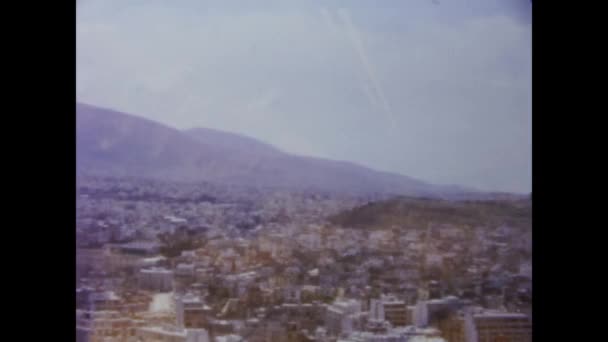 Athen Griechenland Juni 1965 Athen Luftaufnahme Den 60Er Jahren — Stockvideo