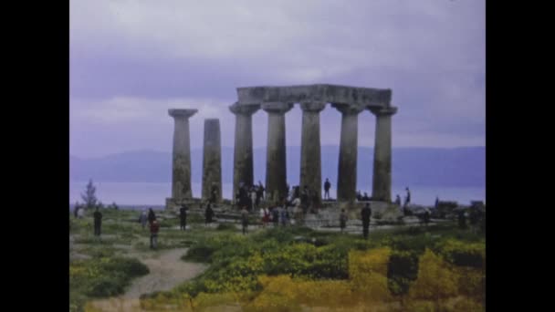 Athene Griekenland Juni 1965 Acropolis Van Athene Jaren — Stockvideo