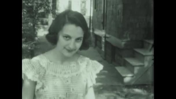 Belleville Stany Zjednoczone Może 1948 Mama Dziecko Sceny Wspomnień Rodzinnych — Wideo stockowe