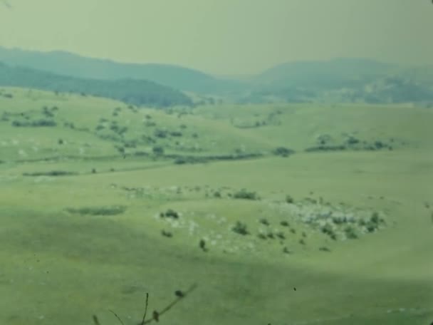 Elba Sziget Olaszország 1973 Szeptember Zöld Dombok Panorámája Években — Stock videók