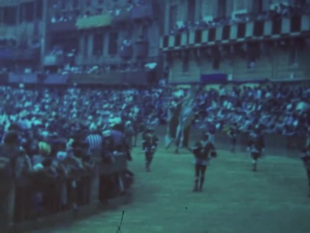 Siena Włochy Lipiec 1964 Palio Sceny Sieny Latach Tych — Wideo stockowe