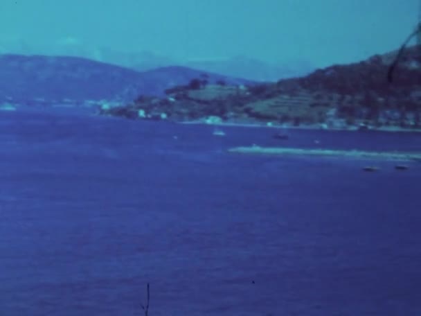 Portovenere Italien Juli 1964 Küstenlandschaft Von Portovenere Den 60Er Jahren — Stockvideo