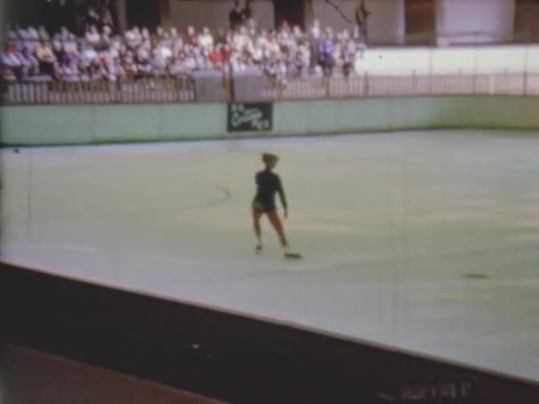 Ρώμη Ιταλία Μάιος 1964 Καλλιτεχνικός Διαγωνισμός Παγοδρομίας Στη Δεκαετία Του — Αρχείο Βίντεο