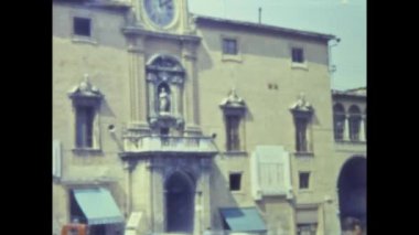 Fermo, İtalya 1964: Fermo şehir manzarası 60 'larda