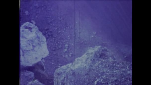 Capri Itálie Červenec 1966 Vesuvio Rock Detail Letech — Stock video