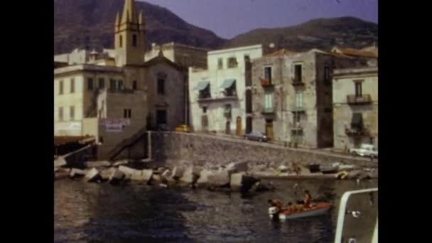 Messina Włochy Czerwiec 1964 Port Mesyna Turystami Latach Tych — Wideo stockowe