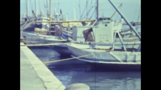 Fermo Italia Mayo 1964 Vista Del Puerto Fermo Los Años — Vídeos de Stock