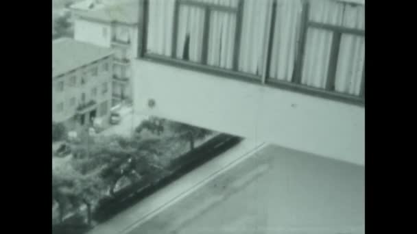 Ascoli Piceno Italie Mai 1964 Terrasse Dessus Rue Dans Les — Video