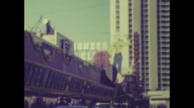 Las Vegas, ABD 1974: 70 'li yıllarda Las Vegas kumarhane ilan panosu