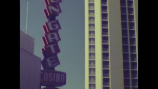 Las Vegas Stati Uniti Maggio 1974 Las Vegas Street View — Video Stock