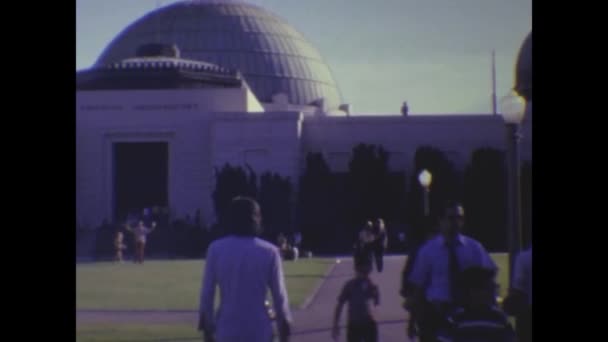 アメリカ合衆国ロサンゼルス1974年5月 70年代のロサンゼルス天文台 — ストック動画