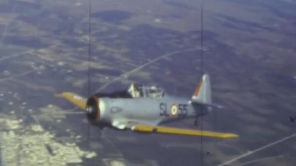 Lecce Włochy Mogą 1959 Samolot Akrobatyczny Locie Latach Tych — Wideo stockowe