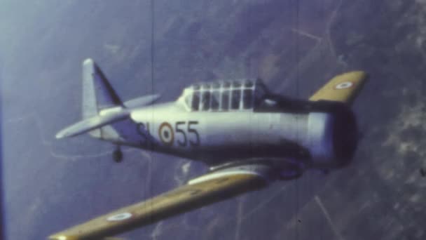 Лечче Италия Май 1959 Старый Самолет Полете — стоковое видео