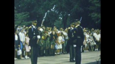 Washington DC, ABD Mayıs 1964: Arlington mezarlık töreni 60 'larda