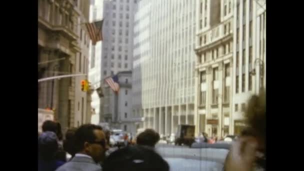 Nueva York Estados Unidos Mayo 1964 Nueva York Tráfico Vista — Vídeo de stock