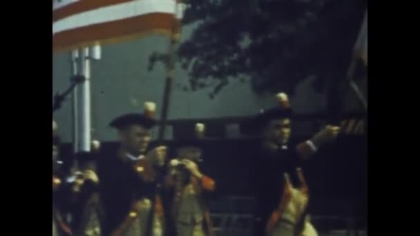 Los Angeles Estados Unidos Maio 1964 Desfile Militar Americano Década — Vídeo de Stock