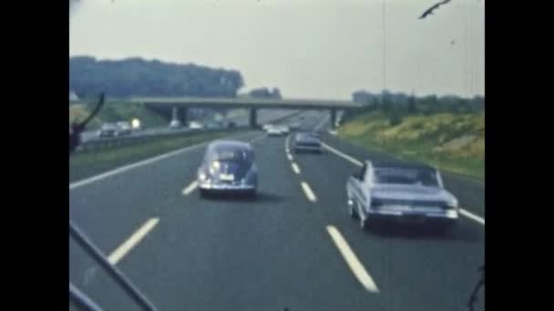 Los Angeles Vereinigte Staaten Mai 1964 Amerikanische Highway Ansicht Mit — Stockvideo