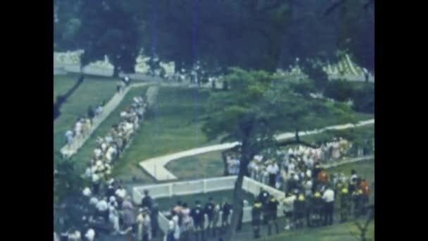 Washington Estados Unidos Maio 1964 Cerimônia Cemitério Arlington Nos Anos — Vídeo de Stock