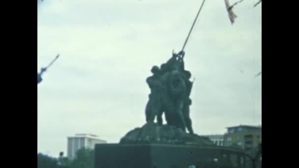 Вашингтон Сша Май 1964 Года Военный Мемориал Корпуса Морской Пехоты — стоковое видео