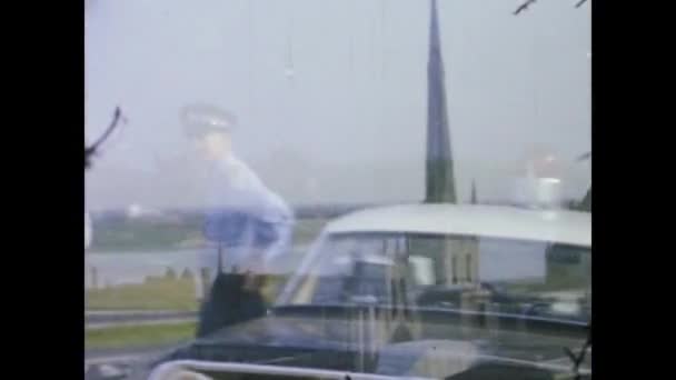 Detroit United States May 1964 Detroit View Scene Double Exposure — Stock Video