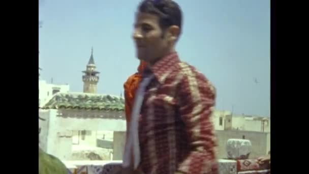 Istanbul Turkey June 1964 Woman Wear Burka 60S — Stock Video