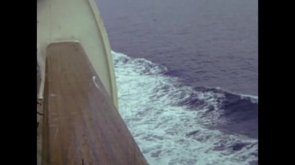 Civitavecchia Italien Juni 1964 Schiffswellen Meer Den 60Er Jahren — Stockvideo